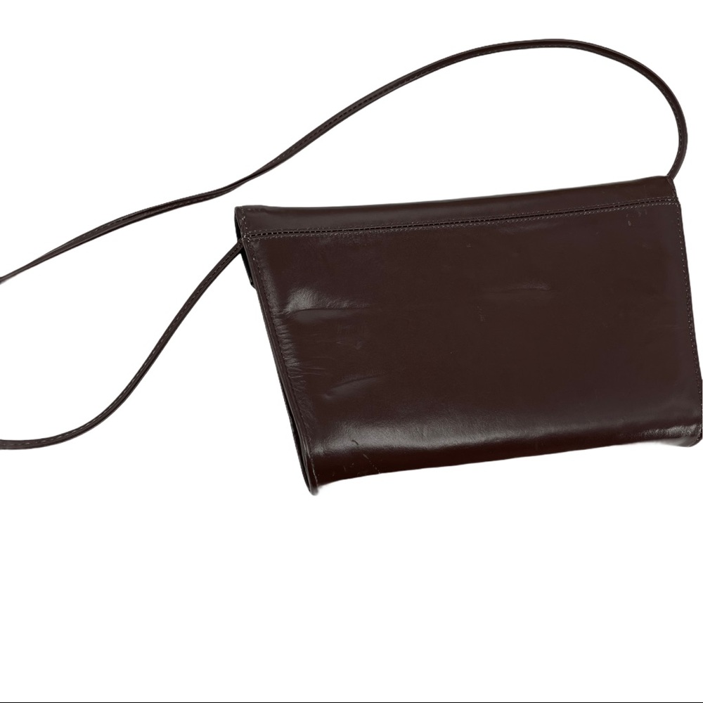 Vintage 60s Brown Purse Thin Strap - Picture 5 of 5